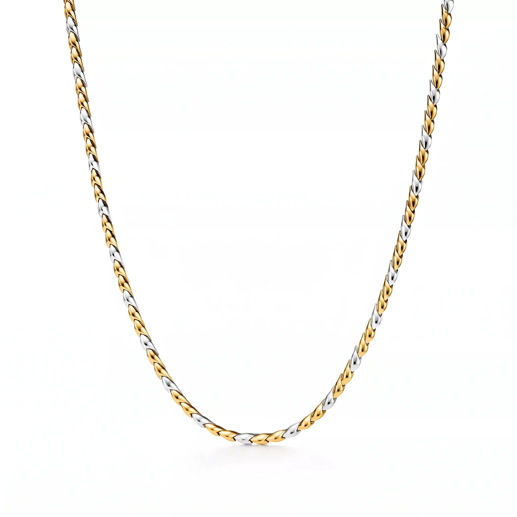 Bird Wings Two-Tone Feather Necklace