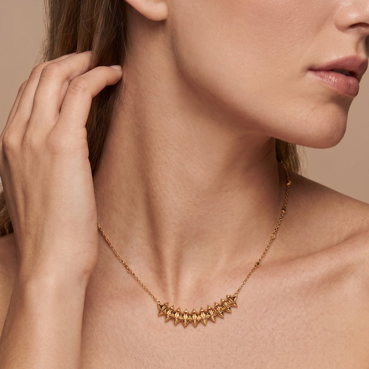 Clash de Apex Pyramid Stud Necklace