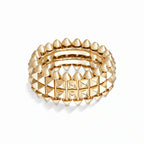 Clash de Double Row Pyramid Ring