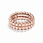 Clash de Double Row Pyramid Ring
