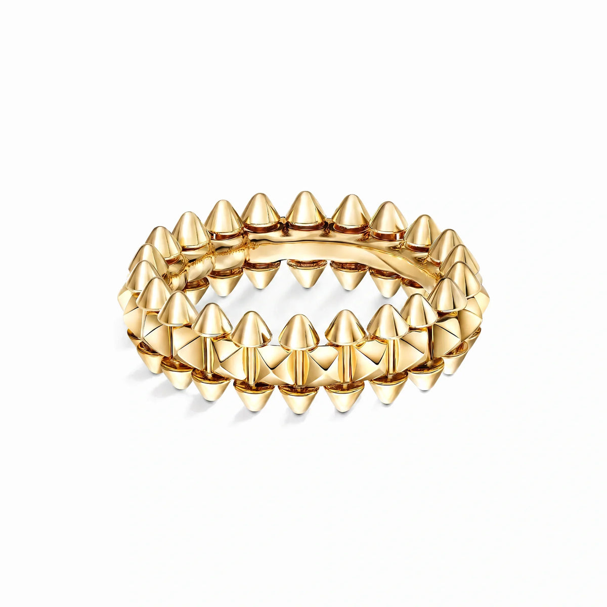 Clash de Small Pyramid Stud Ring