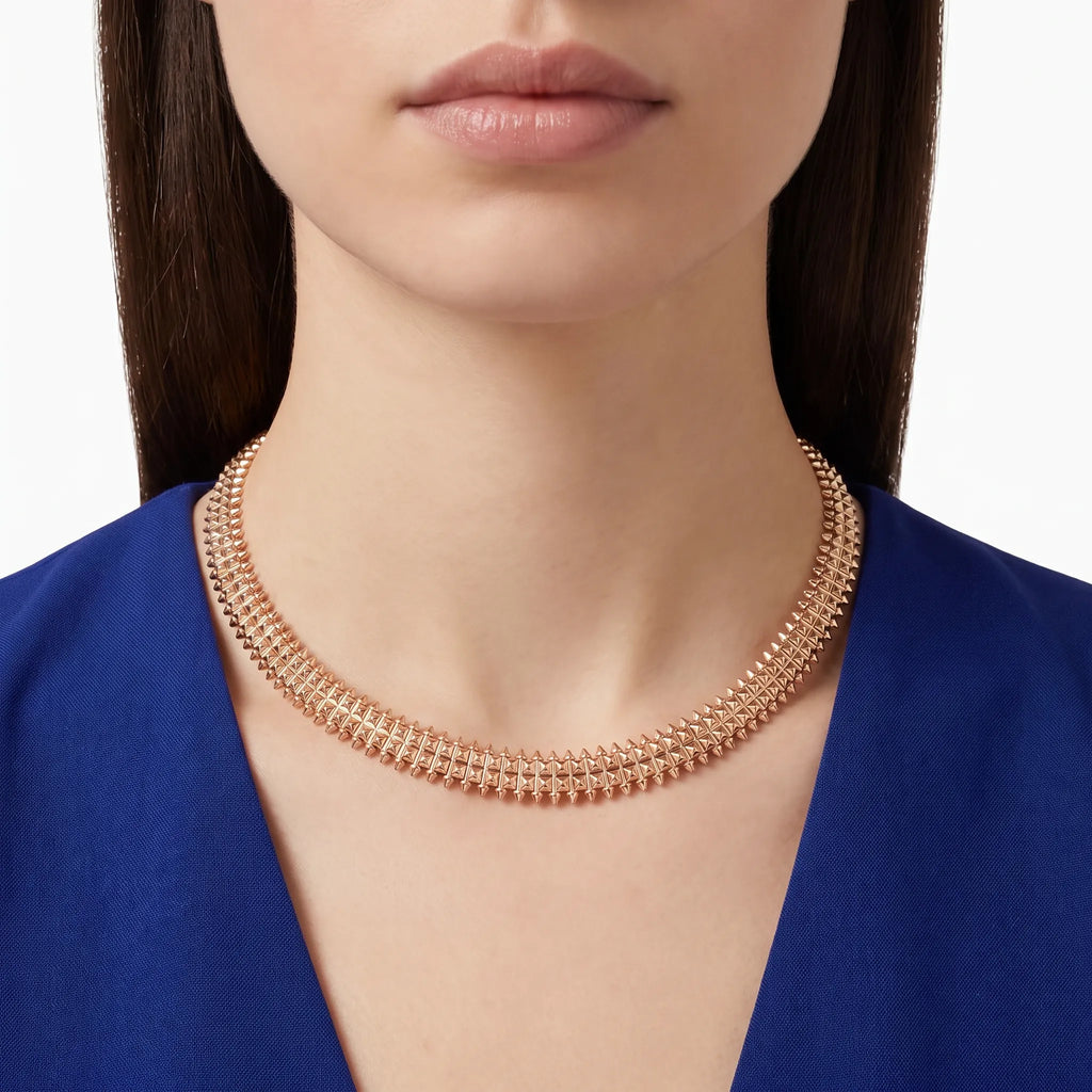 Clash de Studded Double Row Necklace