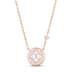 Color Blossom Pearl-Tone Motif Pendant Necklace