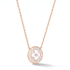 Color Blossom Pearl-Tone Motif Pendant Necklace