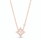 Color Blossom Pearl-Tone Motif Pendant Necklace