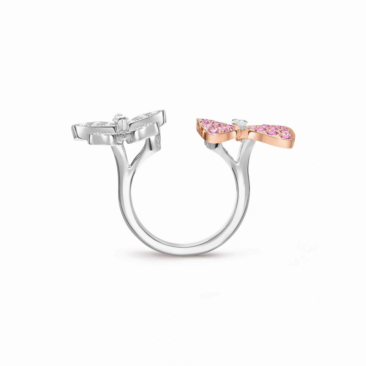 Deux Papillons Pink Butterfly Ring
