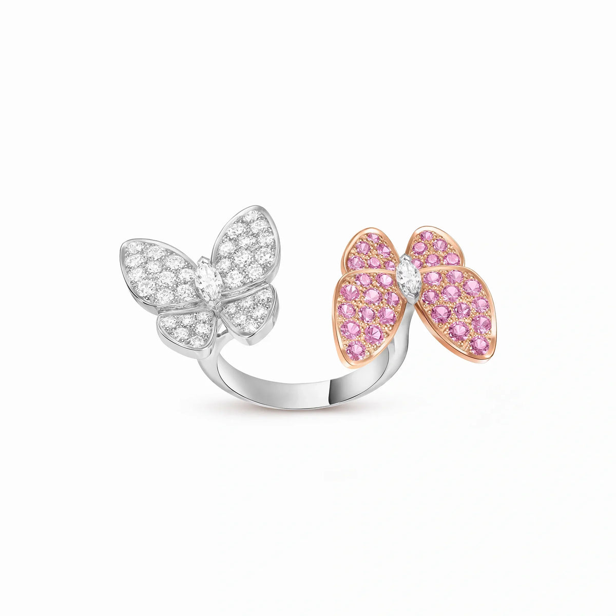Deux Papillons Pink Butterfly Ring
