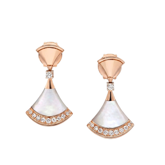 Diva's Dream Mother-of-Pearl Fan Earrings