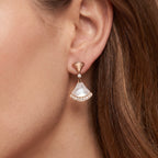 Diva's Dream Mother-of-Pearl Fan Earrings