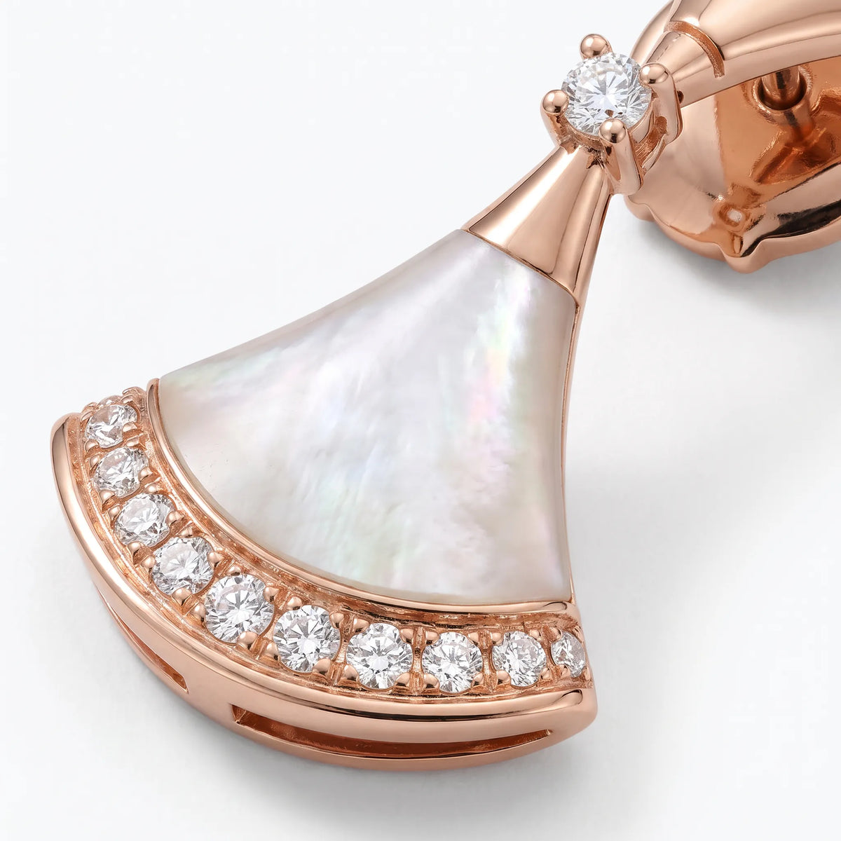 Diva's Dream Mother-of-Pearl Fan Earrings