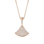 Diva's Dream Pavé Fan Pendant Necklace