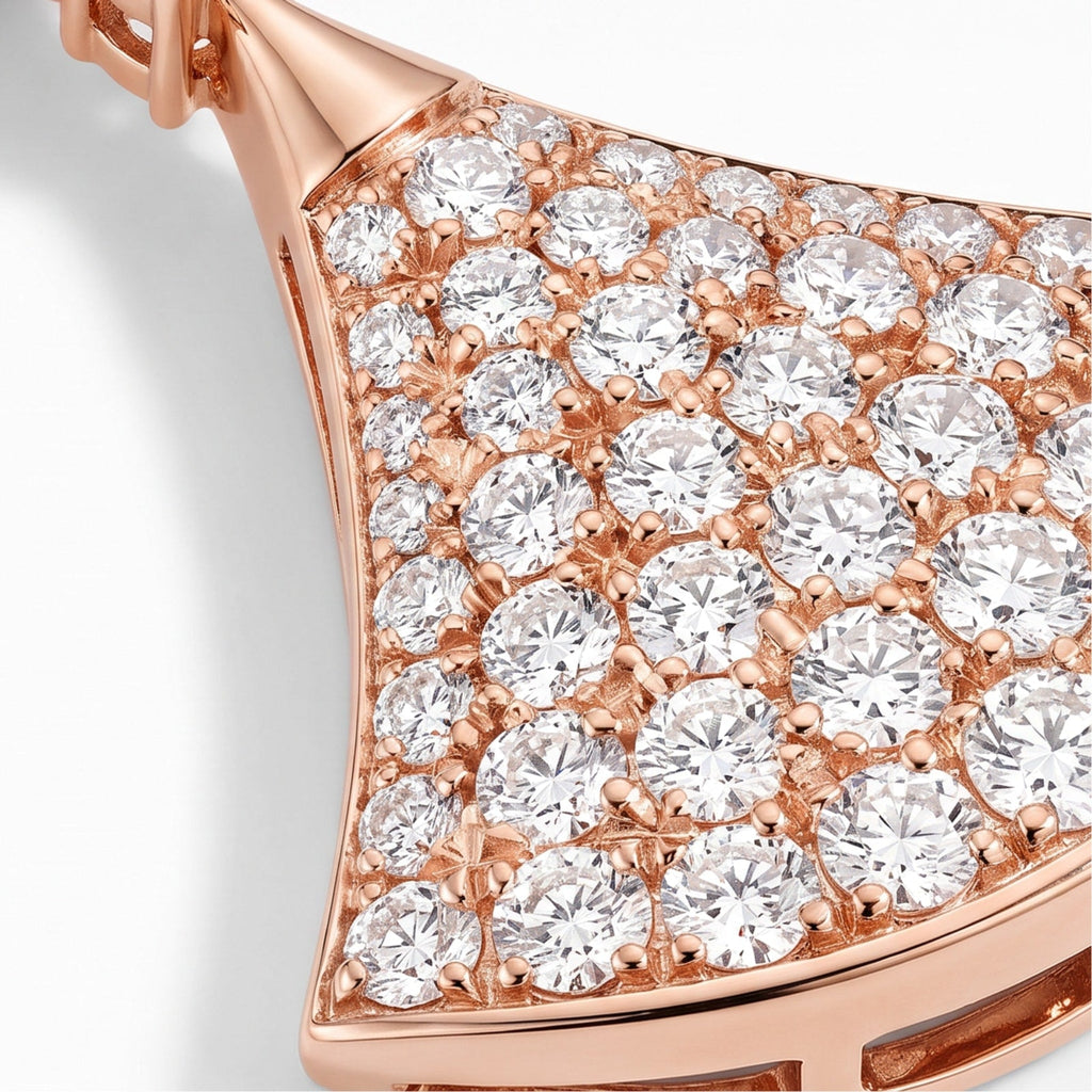 Diva's Dream Pavé Fan Pendant Necklace