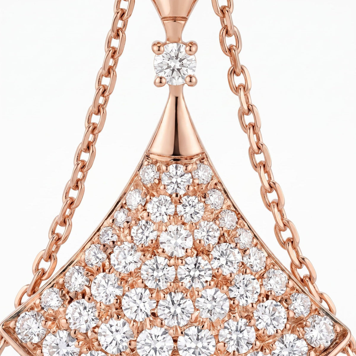 Diva's Dream Pavé Fan Pendant Necklace