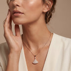 Diva's Dream Pavé Fan Pendant Necklace