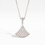 Diva's Dream Pavé Fan Pendant Necklace