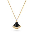 Divas' Dream Color Fan Pavé Pendant Necklace