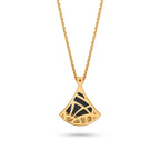 Divas' Dream Color Fan Pavé Pendant Necklace