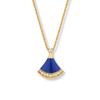 Divas' Dream Color Fan Pavé Pendant Necklace