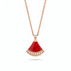 Divas' Dream Color Fan Pavé Pendant Necklace