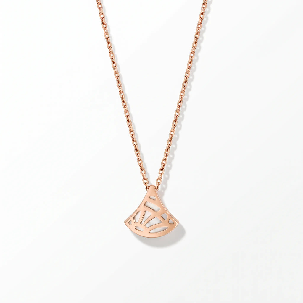 Divas' Dream Mini Fan Pendant Necklace