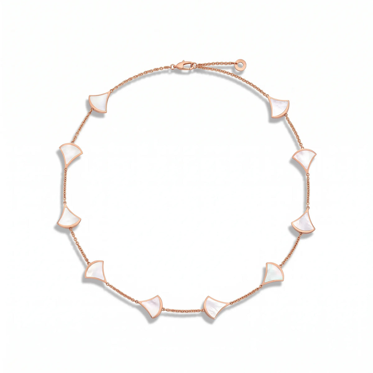 Divas' Dream Mother-of-Pearl Fan Station Necklace