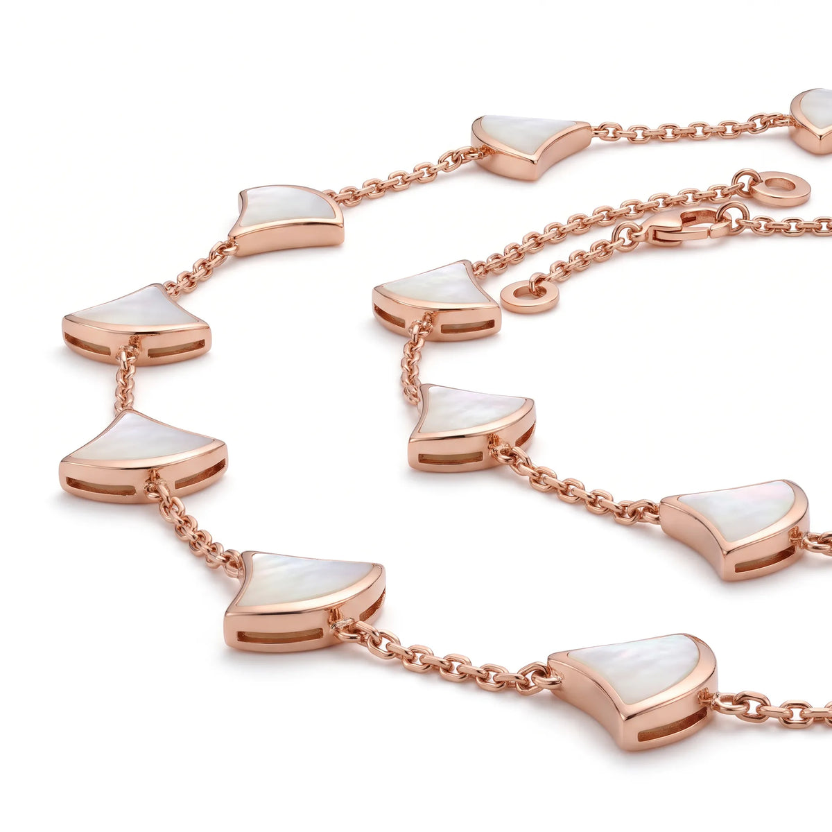 Divas' Dream Mother-of-Pearl Fan Station Necklace