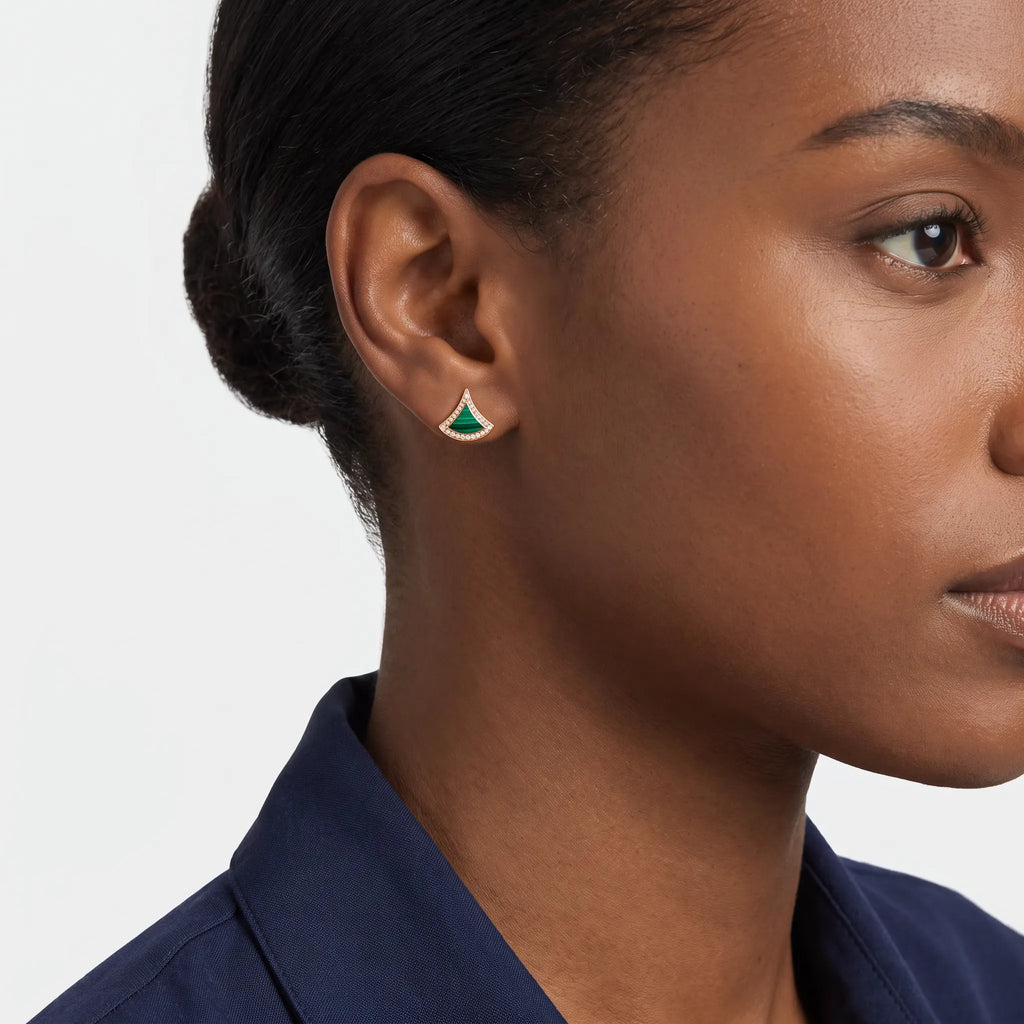Divas' Dream Pavé Color Fan Stud Earrings