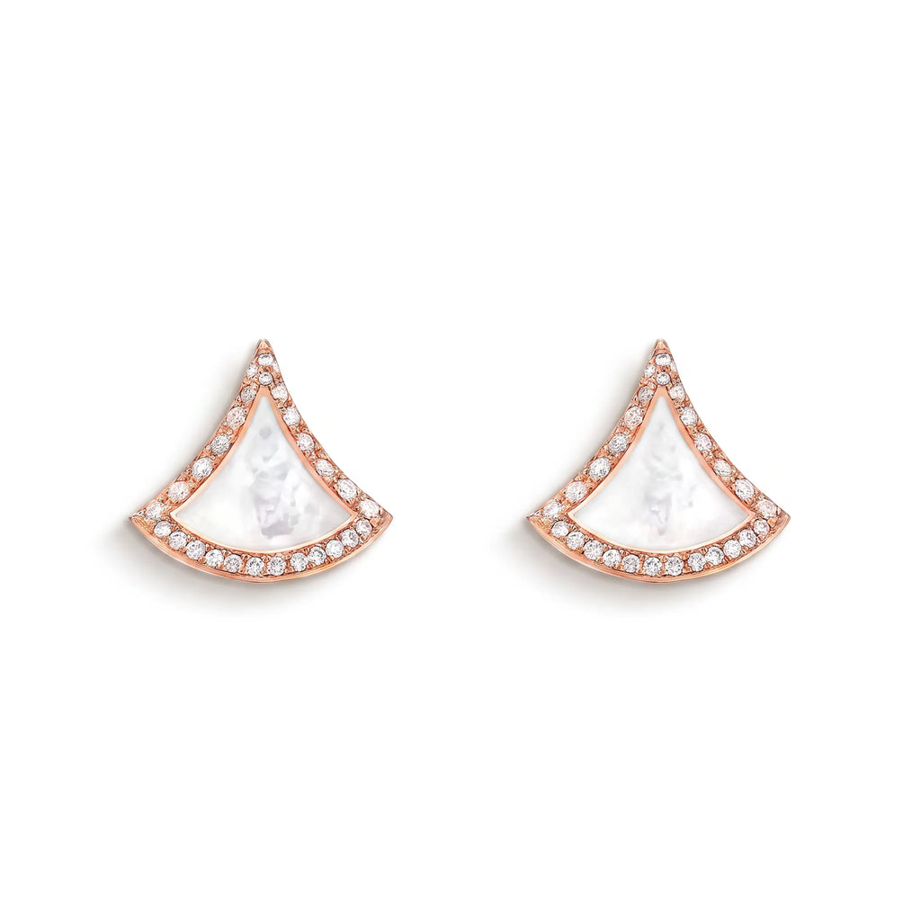 Divas' Dream Pavé Color Fan Stud Earrings