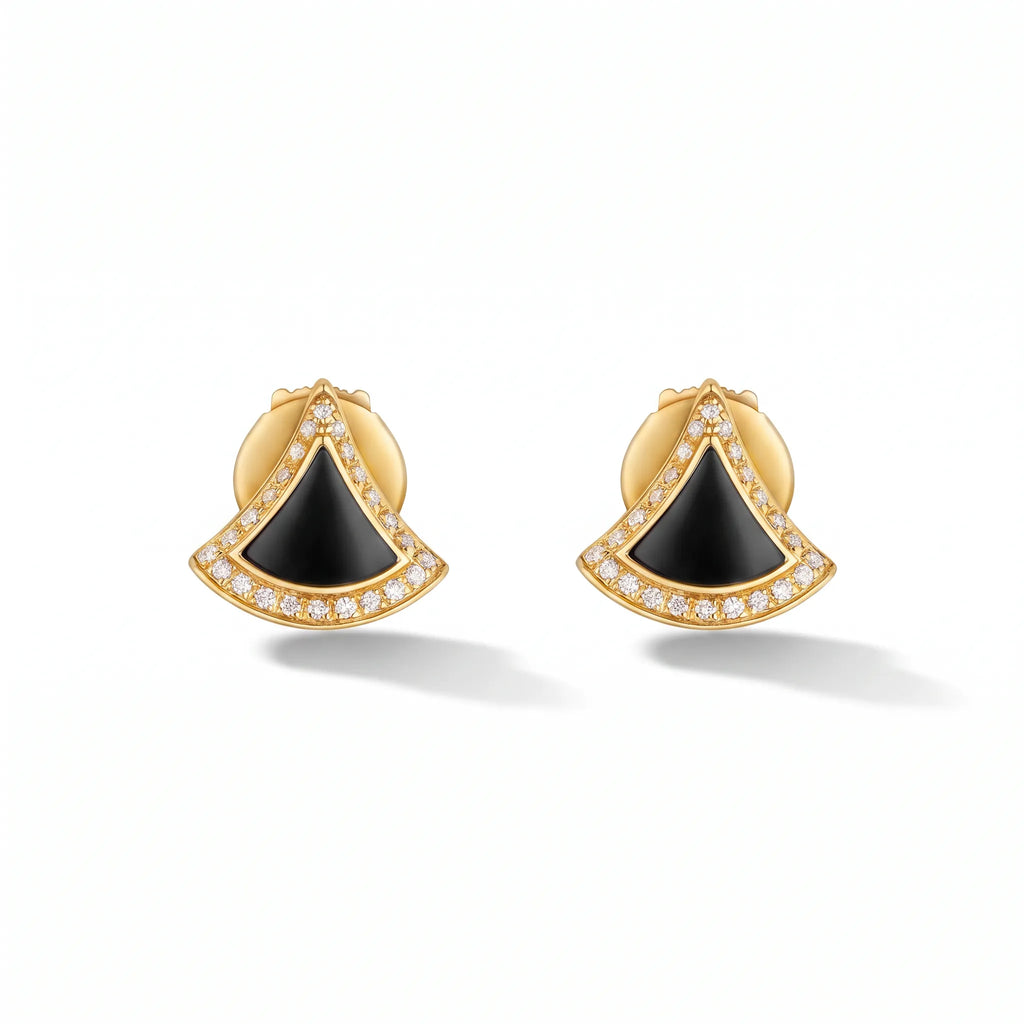 Divas' Dream Pavé Color Fan Stud Earrings