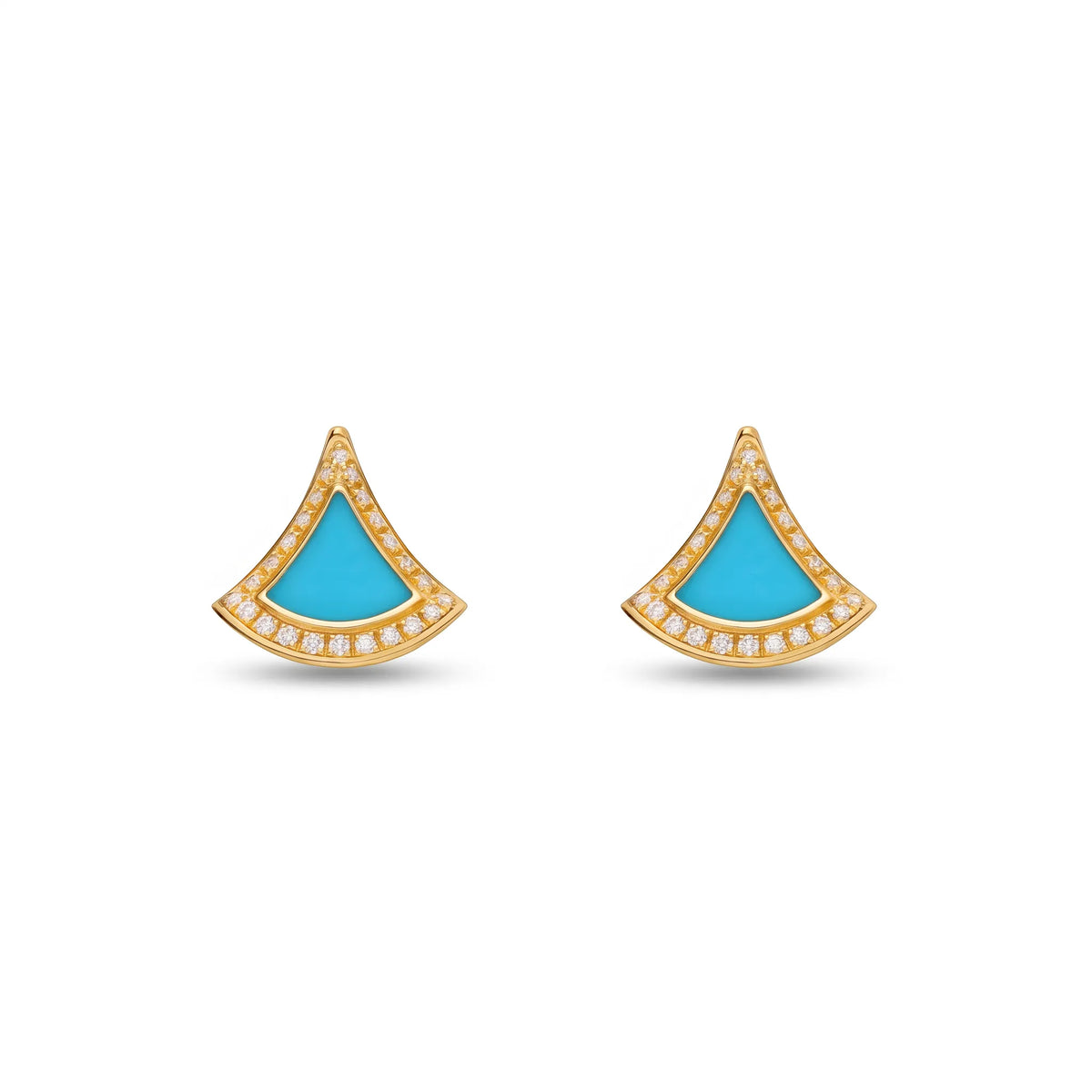 Divas' Dream Pavé Color Fan Stud Earrings