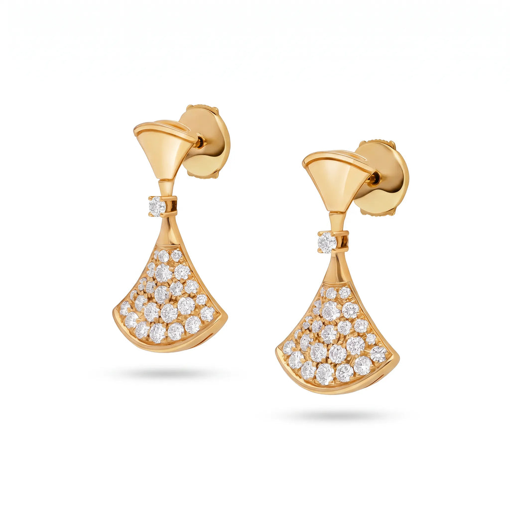 Divas' Dream Pavé Fan Drop Earrings