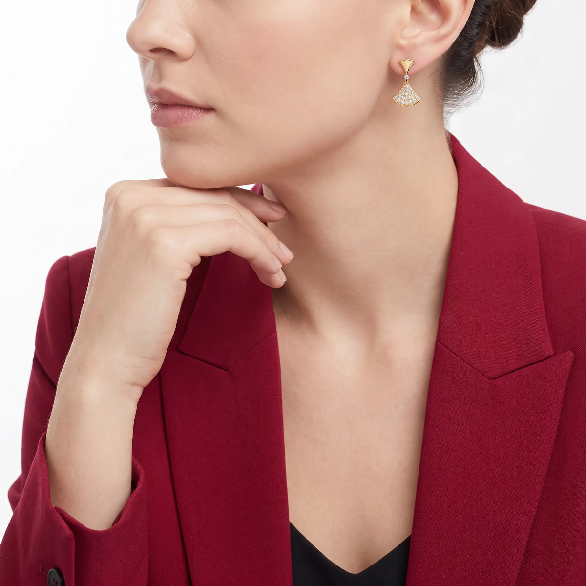 Divas' Dream Pavé Fan Drop Earrings