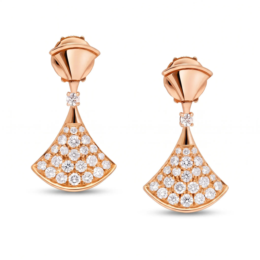 Divas' Dream Pavé Fan Drop Earrings