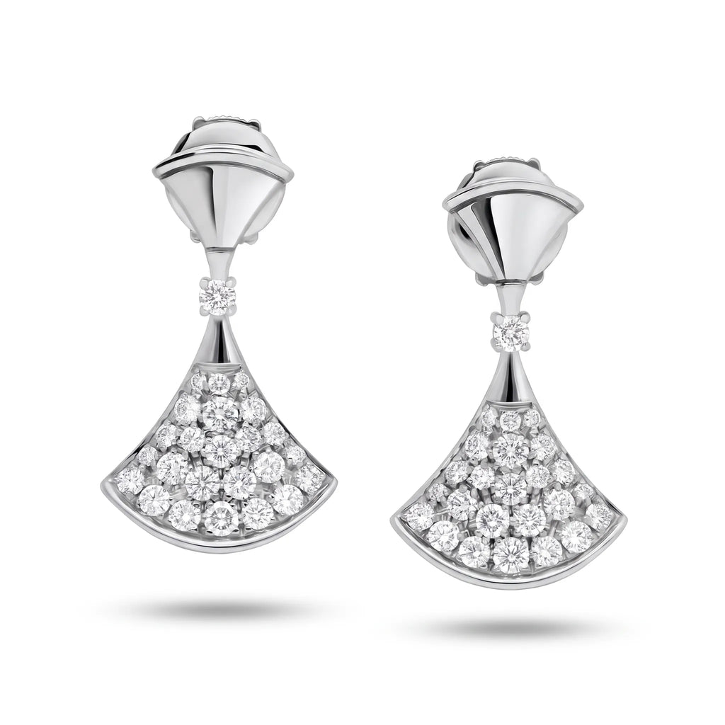 Divas' Dream Pavé Fan Drop Earrings