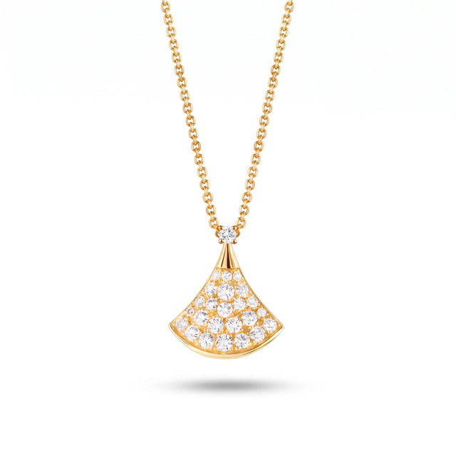 Divas' Dream Radiant Pavé Fan Necklace