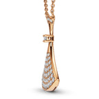 Divas' Dream Radiant Pavé Fan Necklace