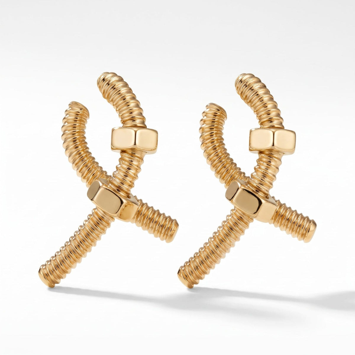 Ecrou de Twist Bolt Hoop Earrings