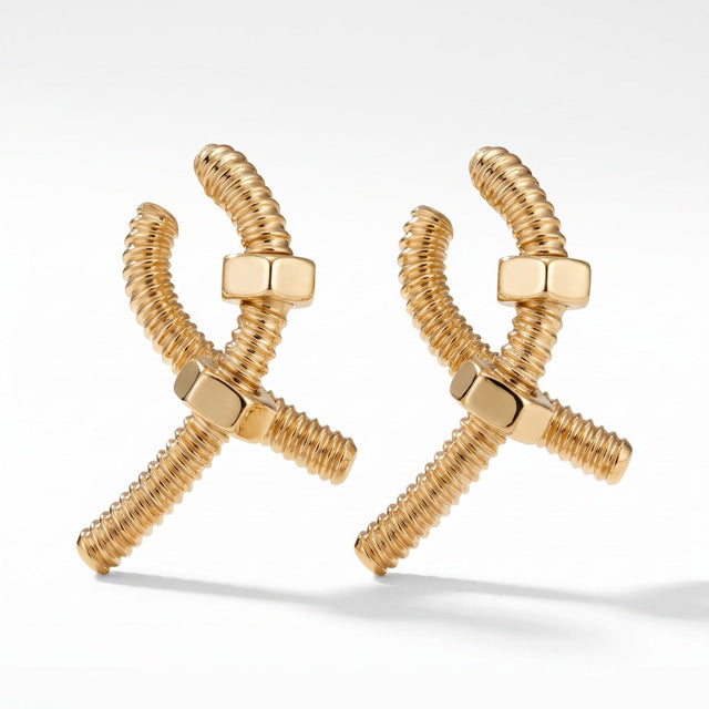 Ecrou de Twist Bolt Hoop Earrings
