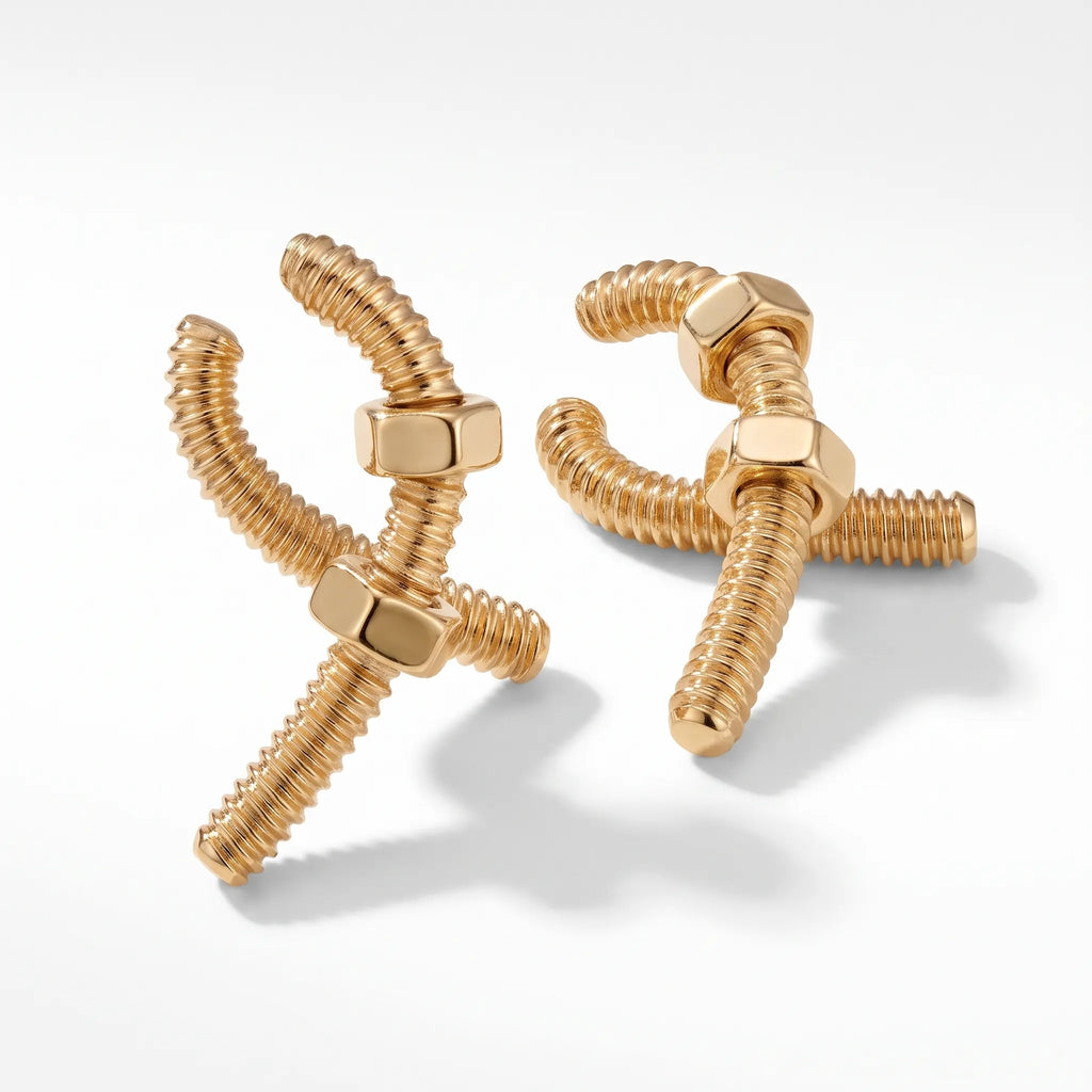 Ecrou de Twist Bolt Hoop Earrings