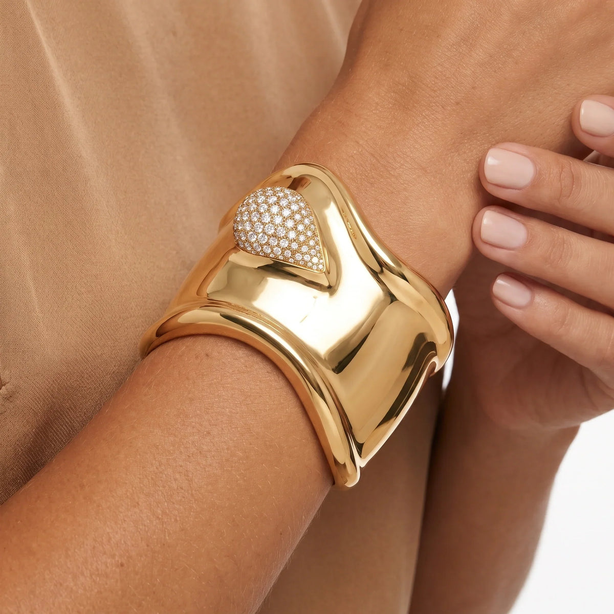 Elsa Peretti Celeste Pavé Cuff Bracelet