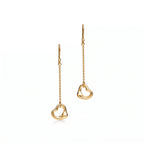 Elsa Peretti Open Heart Long Chain Drop Earrings