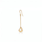 Elsa Peretti Open Heart Long Chain Drop Earrings