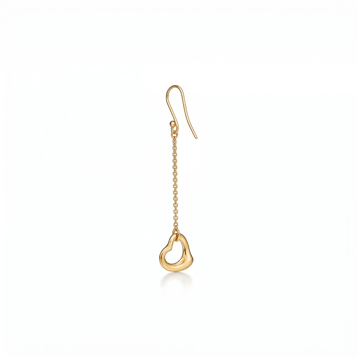 Elsa Peretti Open Heart Long Chain Drop Earrings