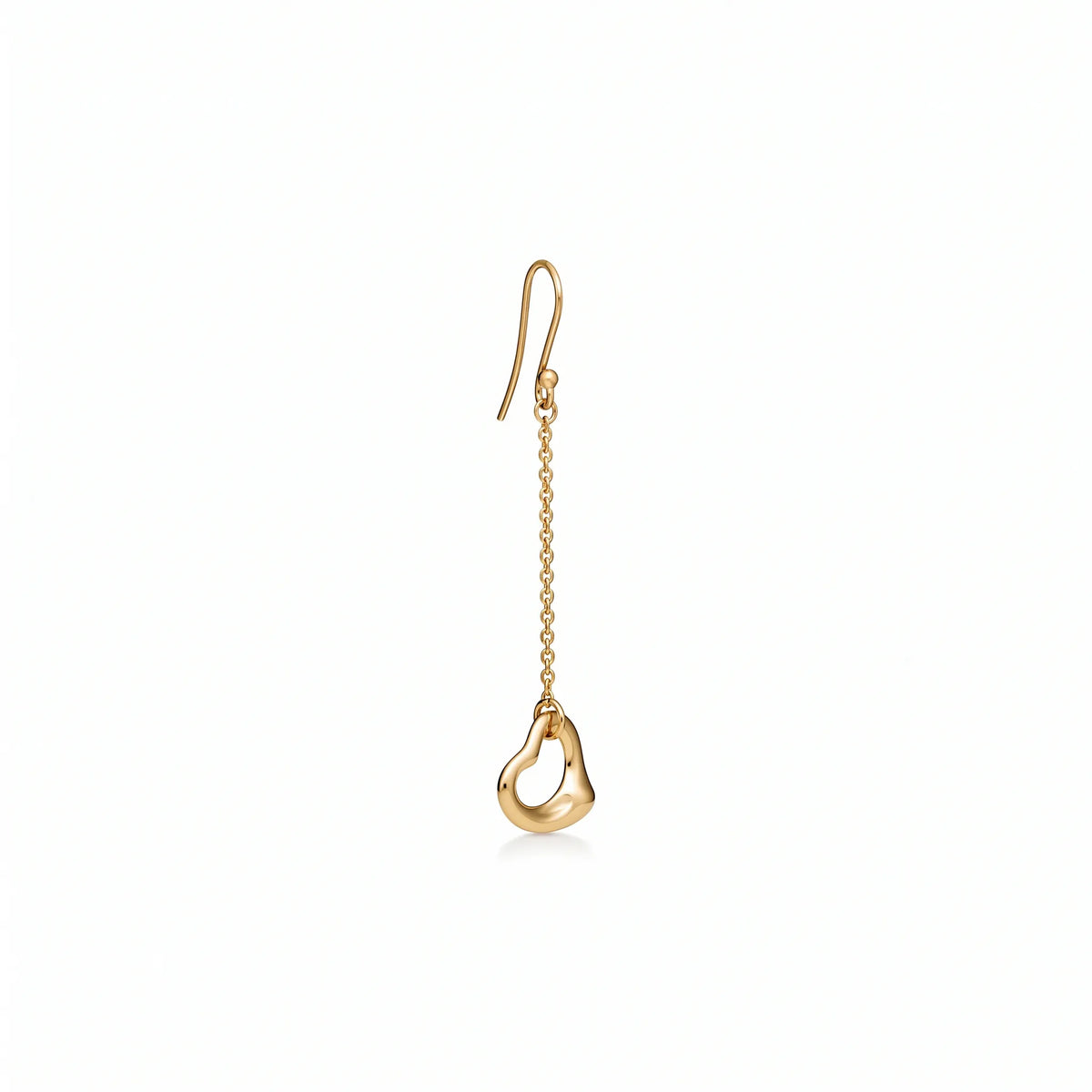 Elsa Peretti Open Heart Long Chain Drop Earrings