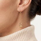 Elsa Peretti Open Heart Long Chain Drop Earrings