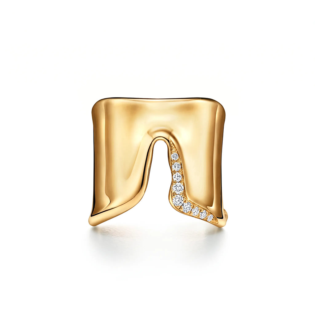 Elsa Peretti Split Wide Pavé Ring