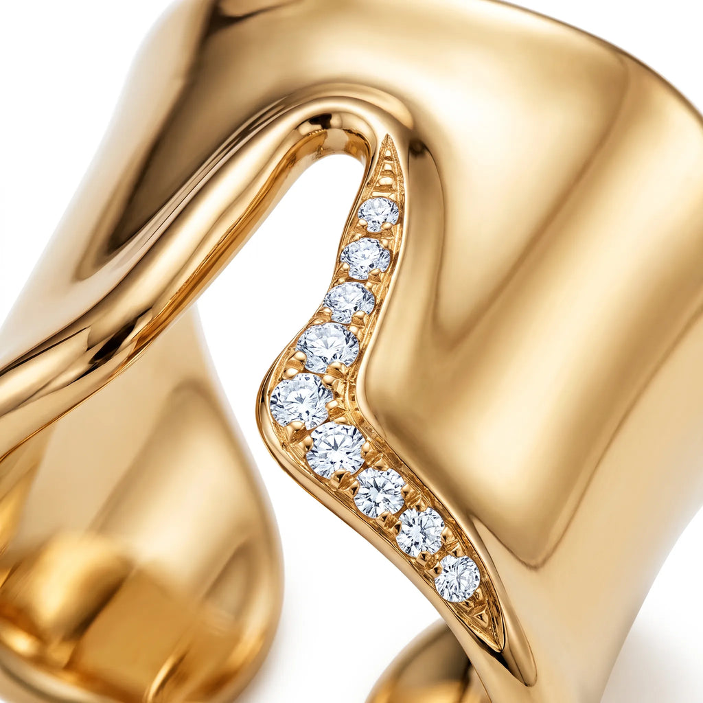 Elsa Peretti Split Wide Pavé Ring