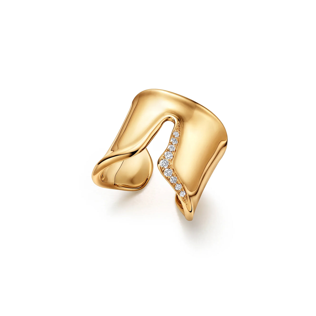 Elsa Peretti Split Wide Pavé Ring