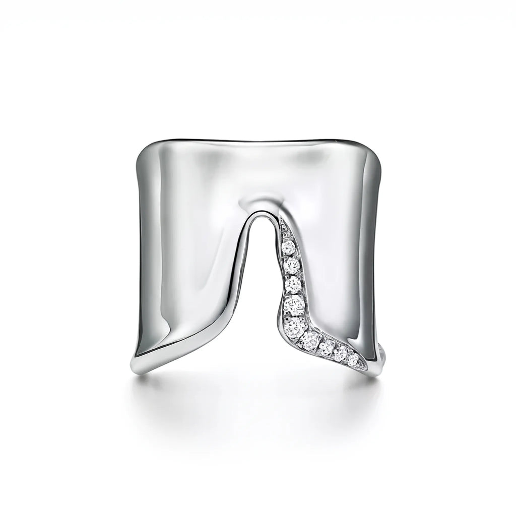 Elsa Peretti Split Wide Pavé Ring