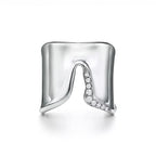 Elsa Peretti Split Wide Pavé Ring